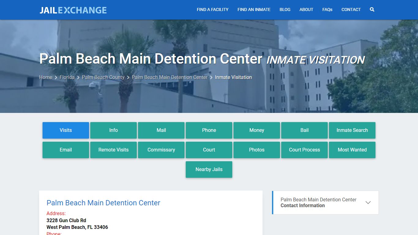 Inmate Visitation - Palm Beach Main Detention Center, FL - Jail Exchange